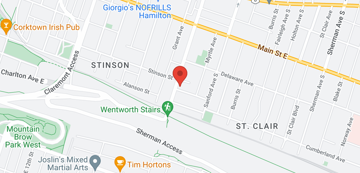 map of 169 WENTWORTH Street S
